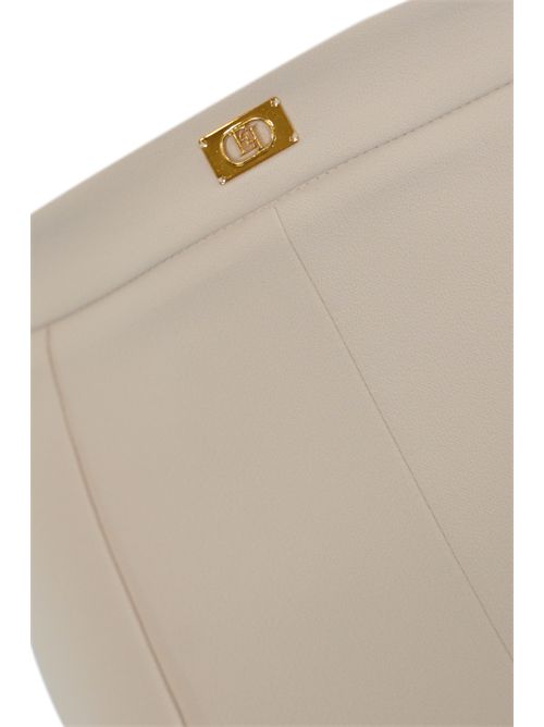 Pantalone in crepe a zampa Burro Elisabetta Franchi | PA07951E2193